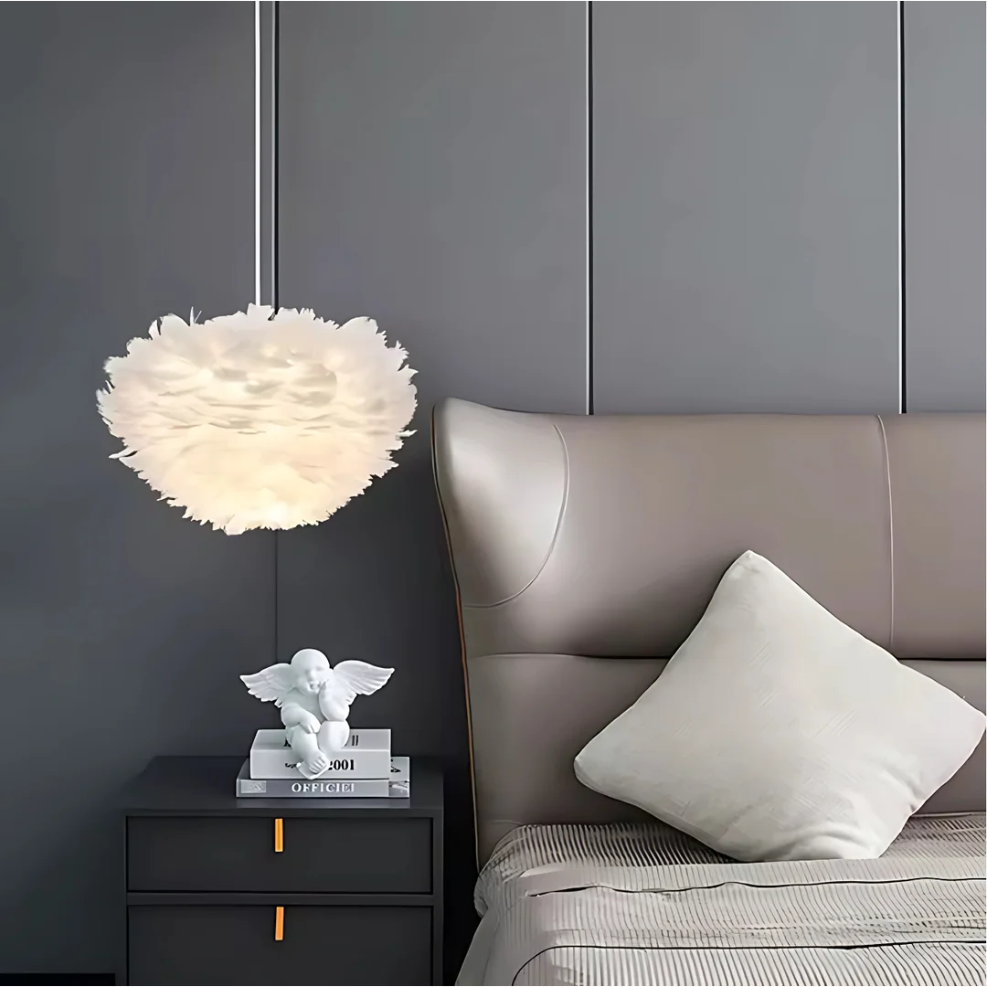 Lampa wisząca Pióro Abigali Feather ⌀45 cm — zdjęcie 2