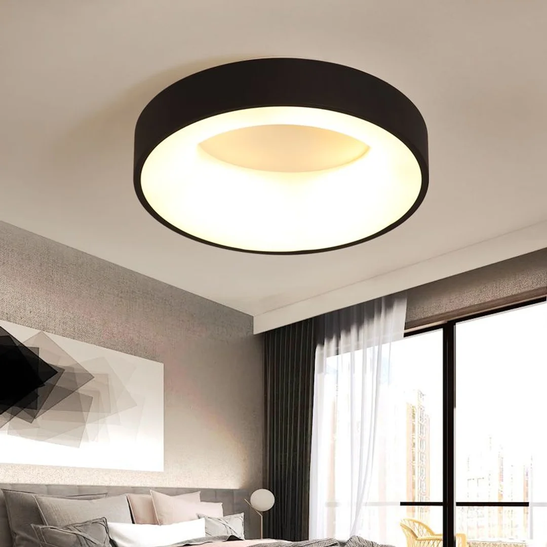 Plafon LED okrągły czarny Abigali 450*110mm 20W - trzy barwy, ściemnialny - Pilot — zdjęcie 2