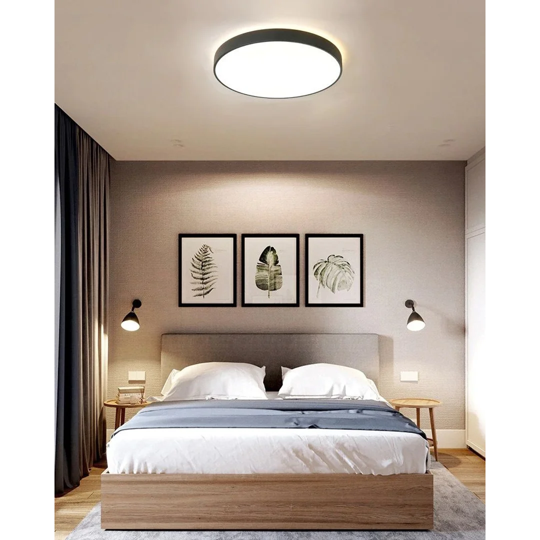 Plafon LED okrągły czarny Abigali 600*65mm 60W 3000K — zdjęcie 2