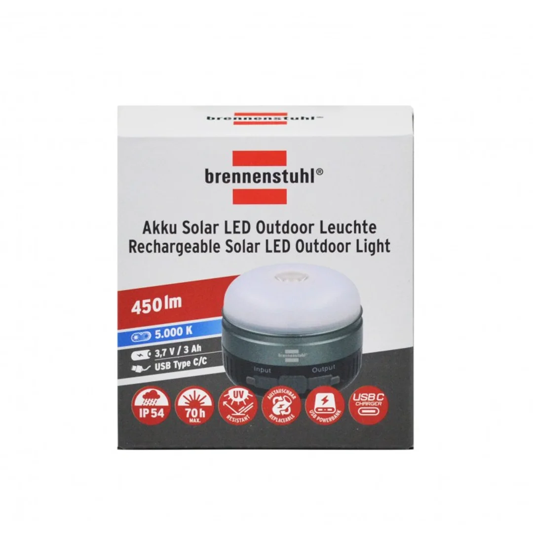 Solarna lampa ogrodowa akumulatorowa LED powerbank 450 lm USB IP54 tarasowa - 5