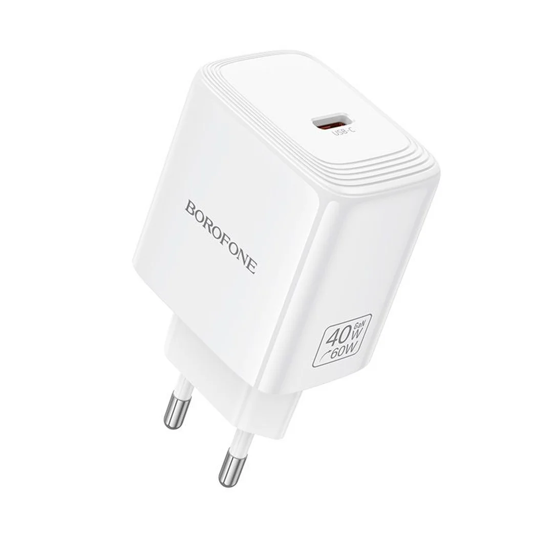 Ładowarka sieciowa Borofone BN33 Fuente GaN Typ C - QC3.0 PD 40W biała