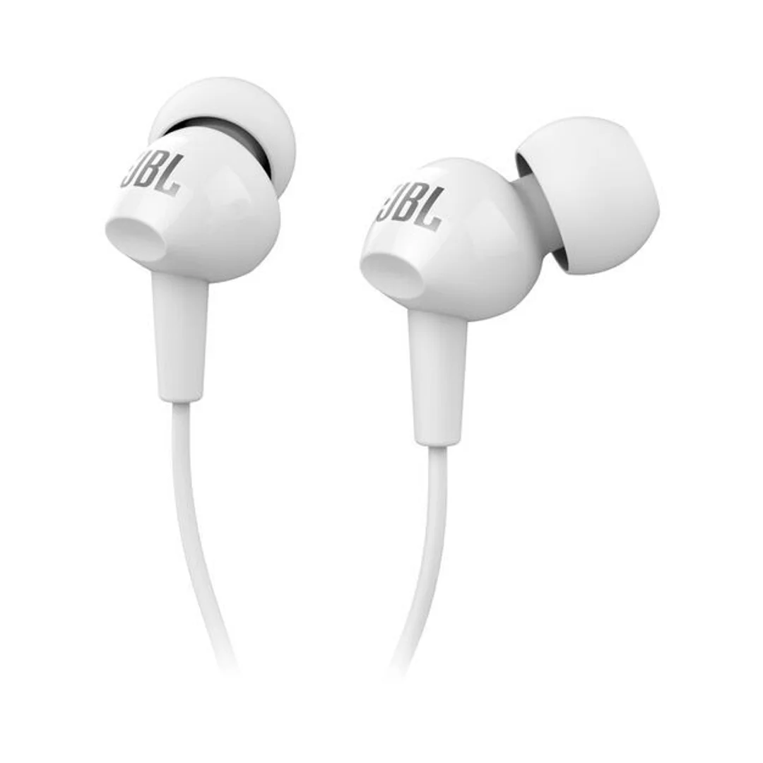 Słuchawki przewodowe douszne Jack 3,5 mm JBL C100Si białe (P)