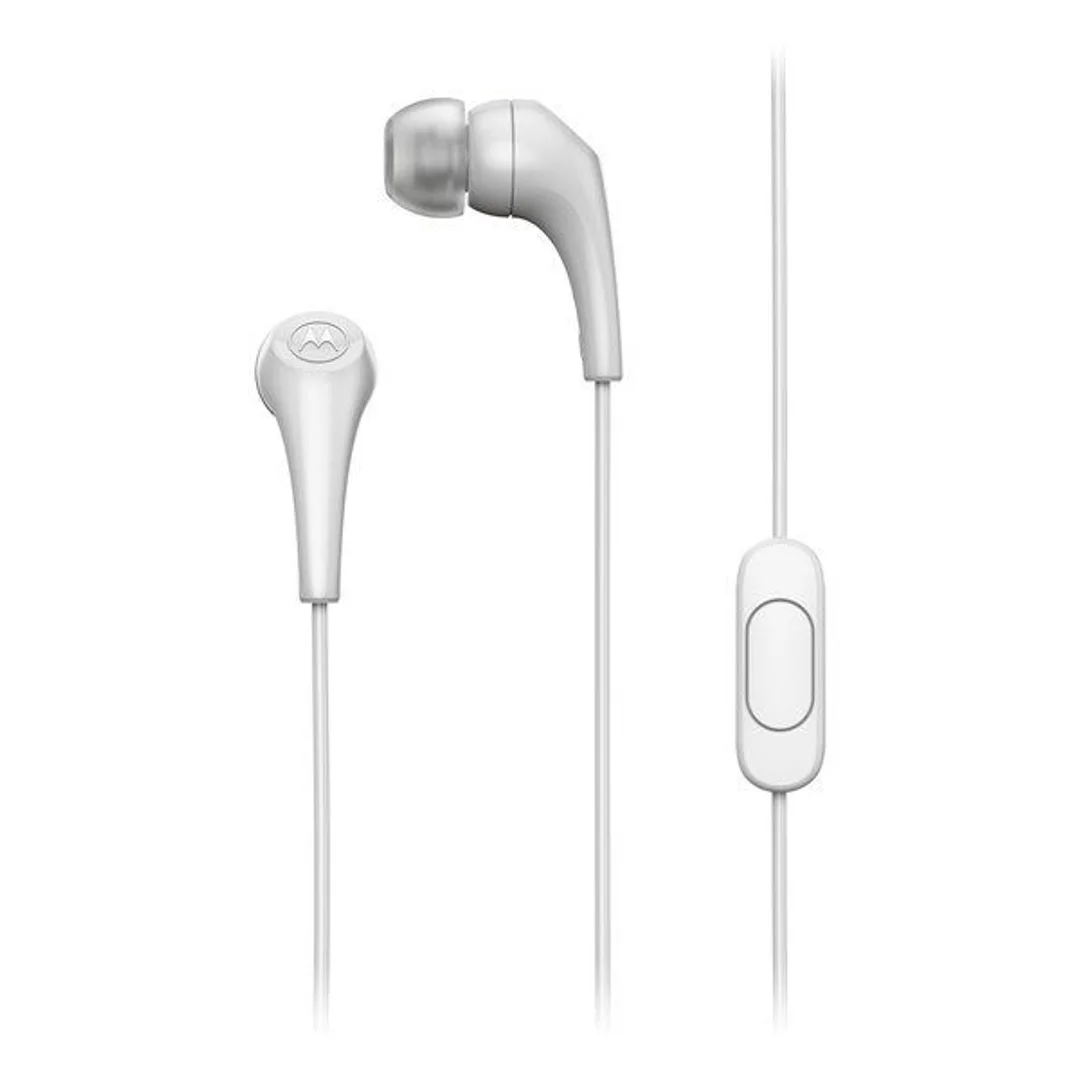 Słuchawki przewodowe douszne z mikrofonem MOTOROLA Ear Buds 2-s białe (P)