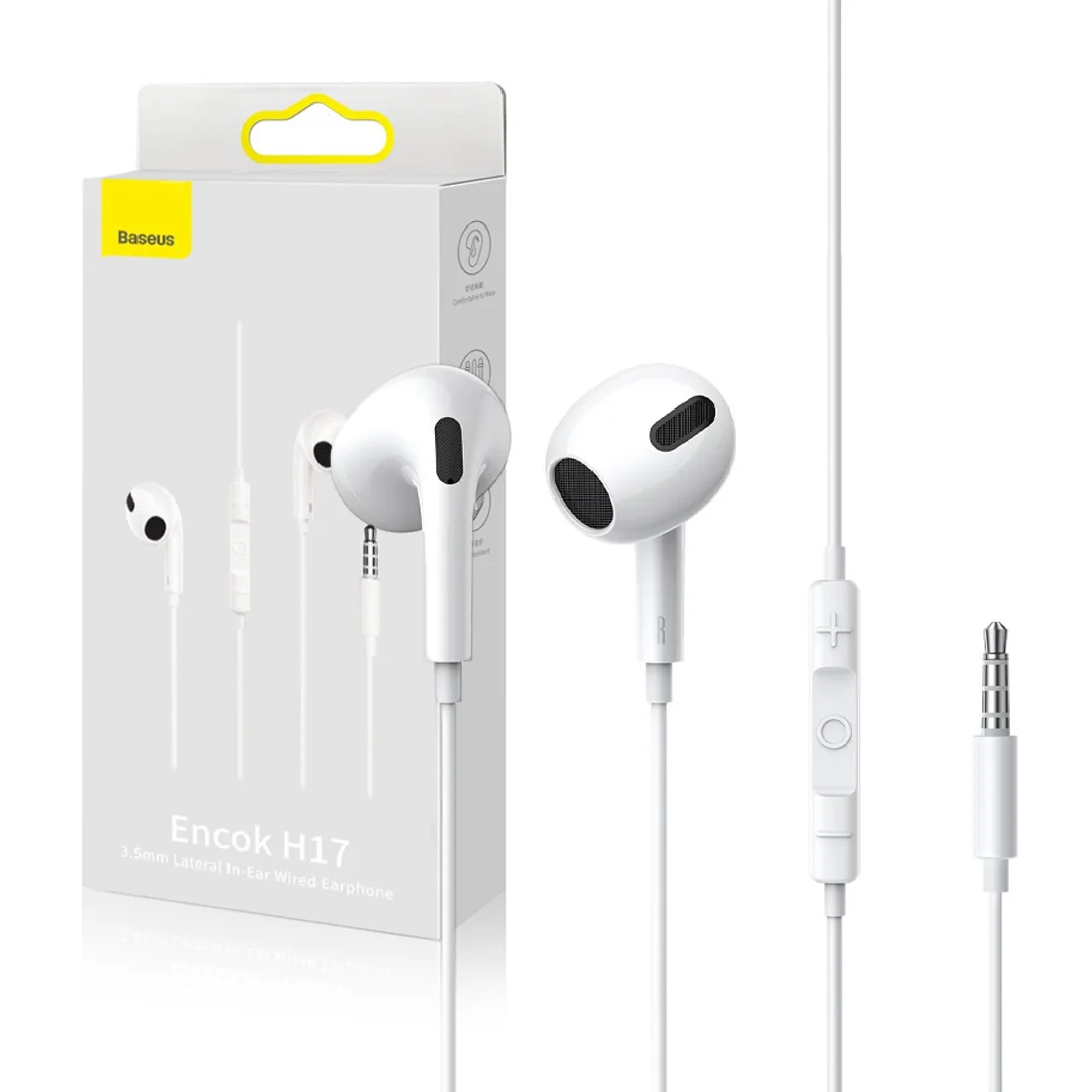 Słuchawki USB Baseus Encok H17 3.5mm białe (NGCR020002)