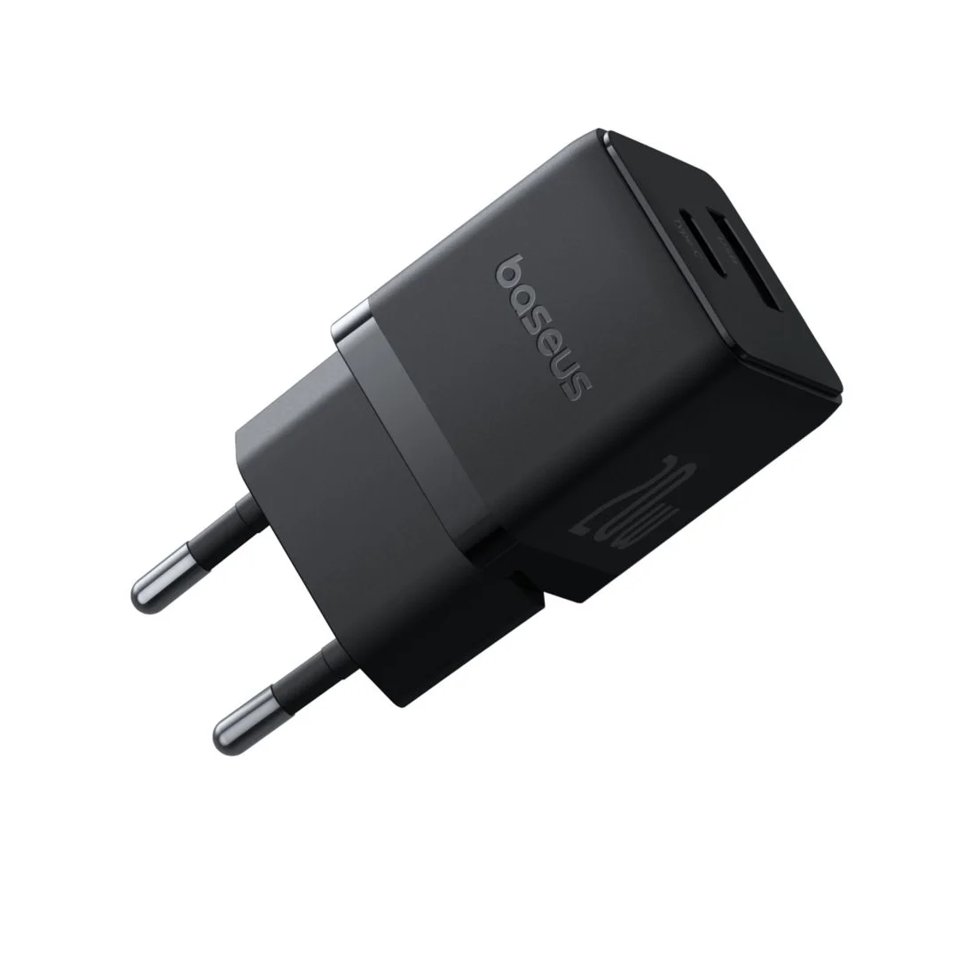 Szybka Ładowarka Sieciowa Baseus Palm 20W USB-C USB-A EU czarny