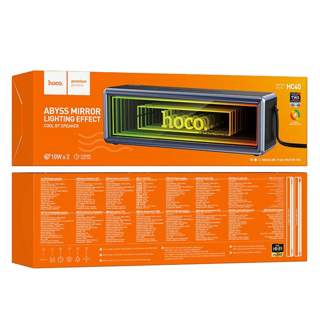 Głośnik bluetooth 2 x 10W 5h Hoco HC40 czarny - 16