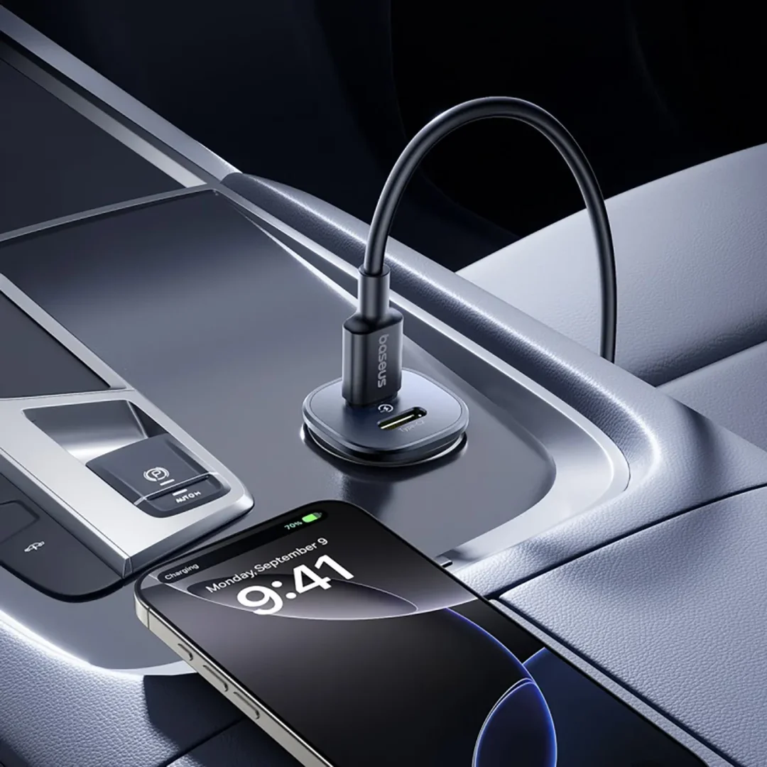 Ładowarka samochodowa Baseus GoTrip 2 x USB-C 30W - czarna (L) - 20