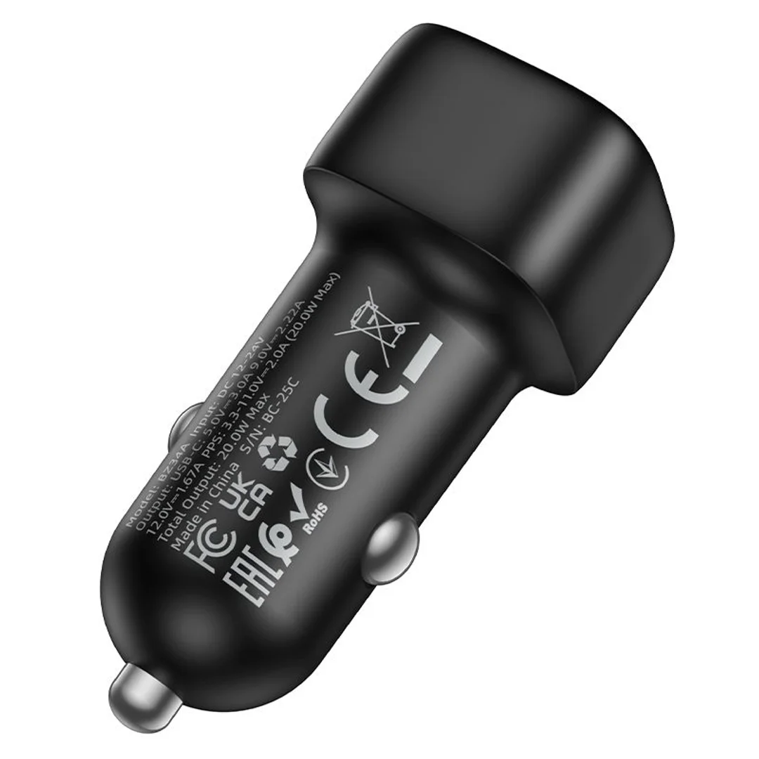 Ładowarka samochodowa Borofone BZ34A Cloud - Typ C - PD 20W czarna - 8