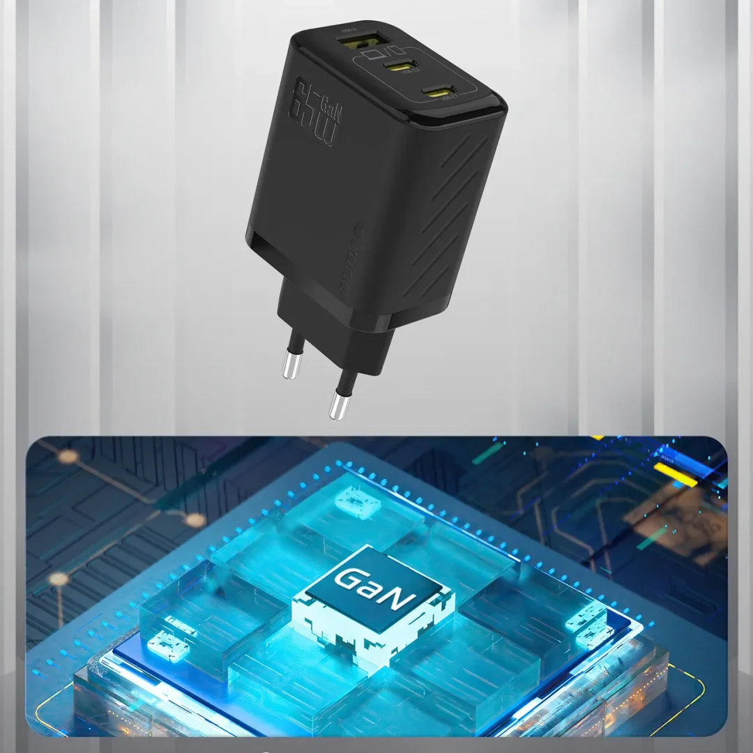 Ładowarka sieciowa Dudao A29 65W GaN 2 x USB-C + 1 x USB-A - czarna - 11