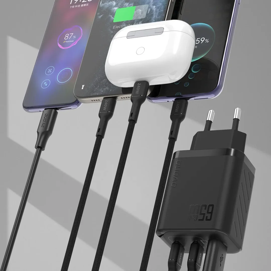 Ładowarka sieciowa Dudao A29C 65W GaN + kabel USB-C - czarna - 11