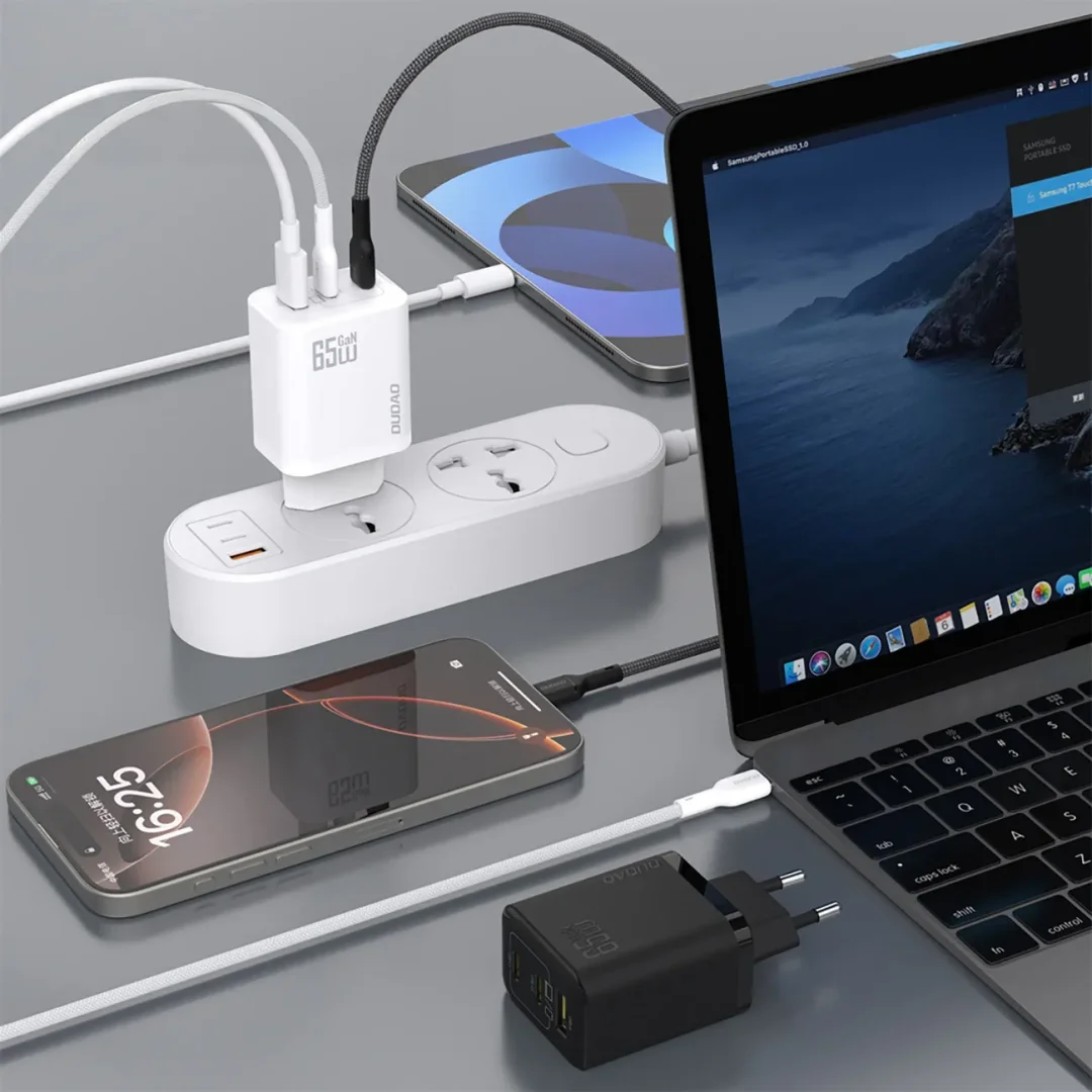 Ładowarka sieciowa Dudao A29C 65W GaN + kabel USB-C - czarna - 12