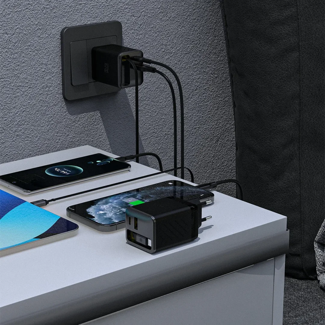 Ładowarka sieciowa Dudao A67EU GaN 67W z zwijanym kablem USB-C Power Delivery Quick Charge - czarna - 15