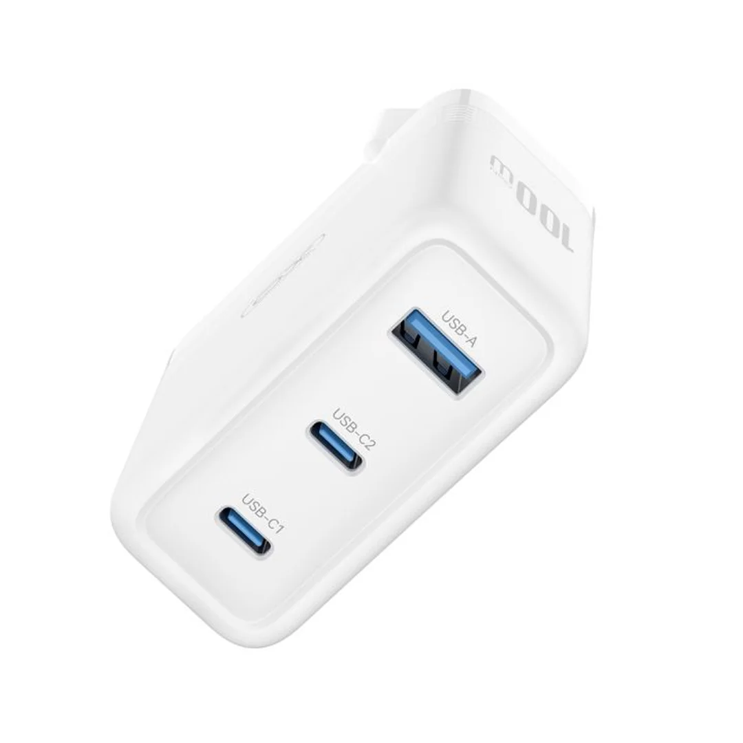 Ładowarka sieciowa XO CE35 PD 100W 2x USB-C 1x USB biała - 6