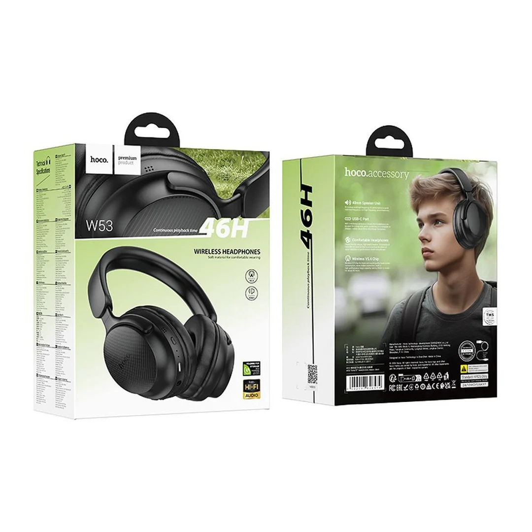 Słuchawki bezprzewodowe HOCO bluetooth W53 czarne - 11
