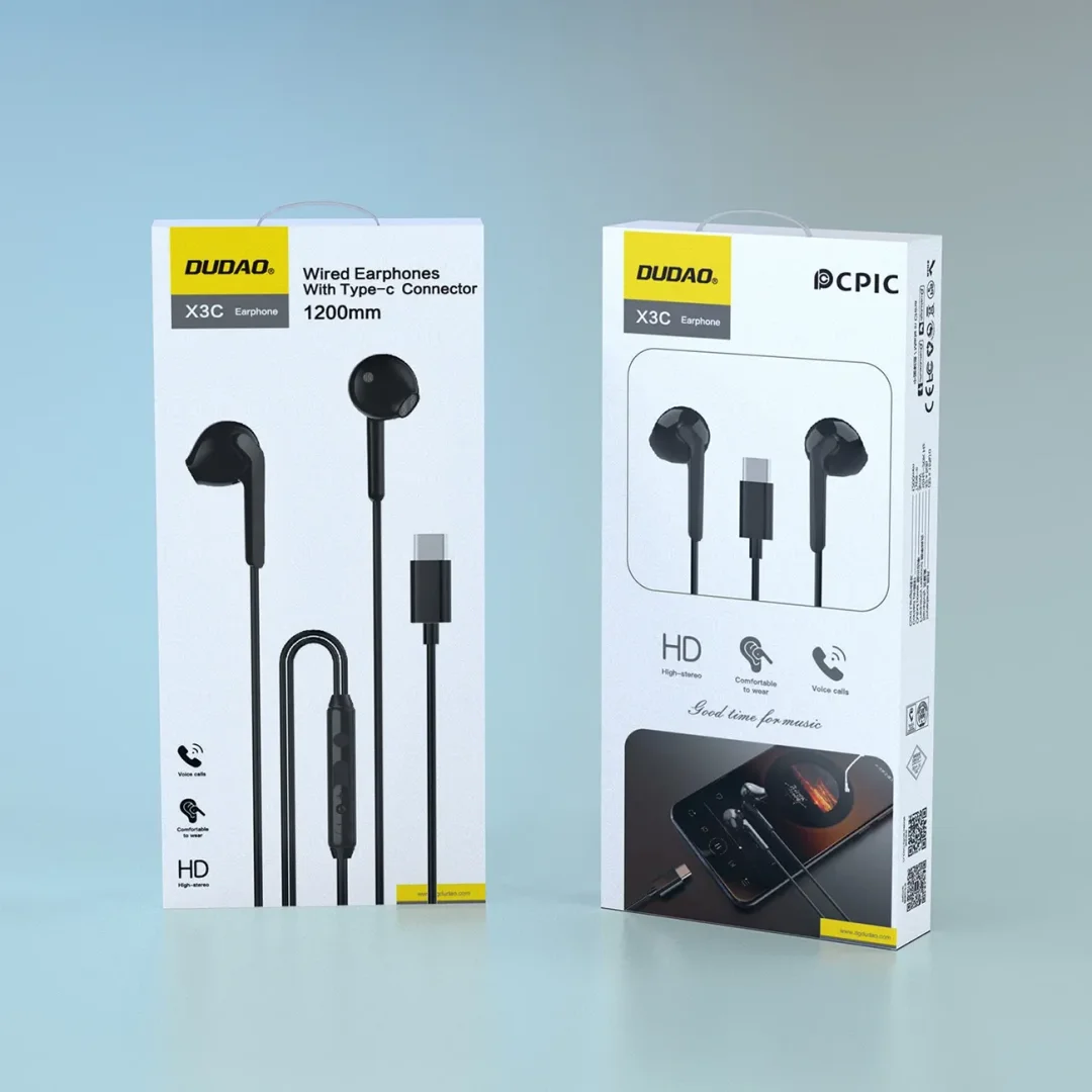 Słuchawki Dudao X3C przewodowe USB-C 1.2m - czarne - 7