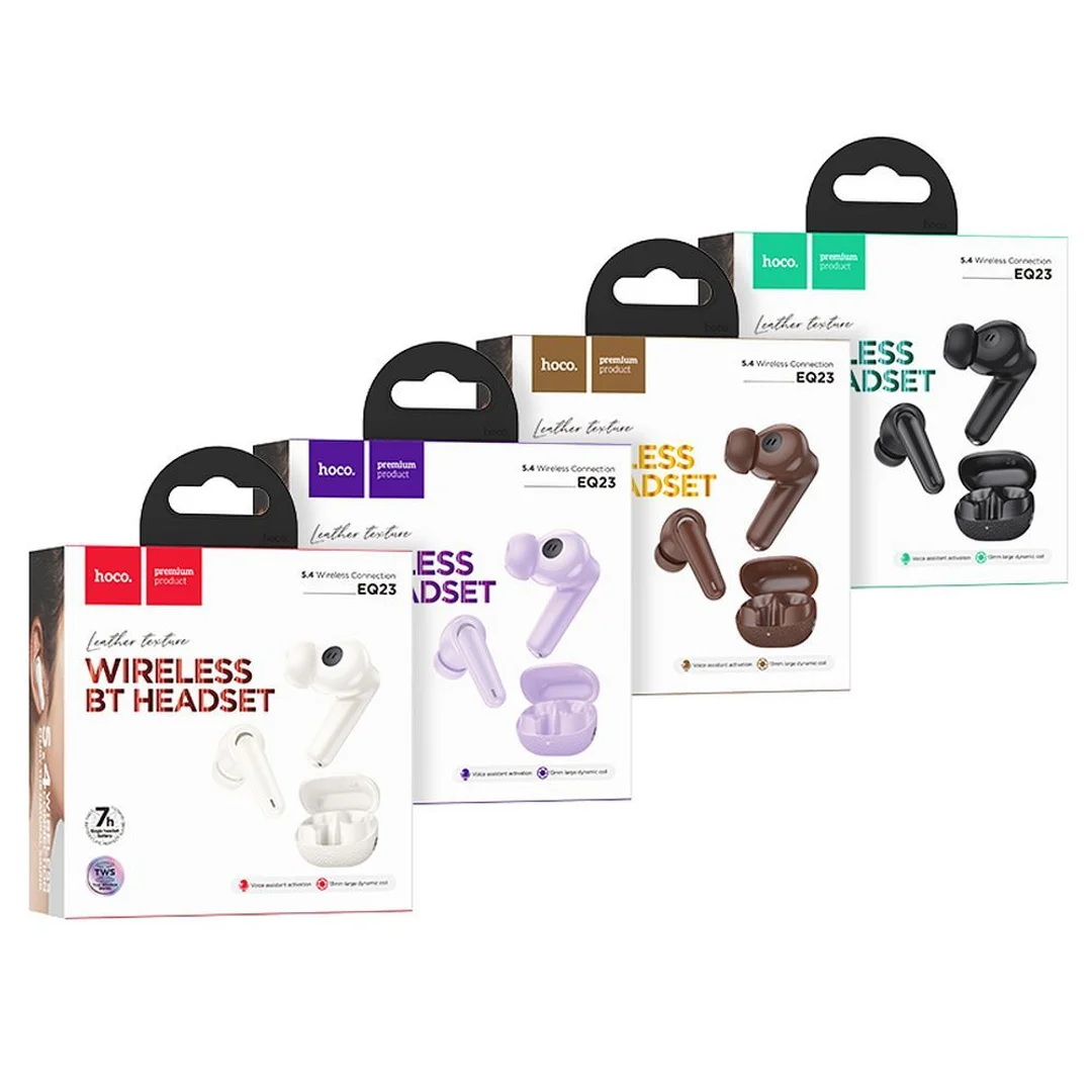 Słuchawki HOCO bluetooth TWS EQ23 fioletowe - 7
