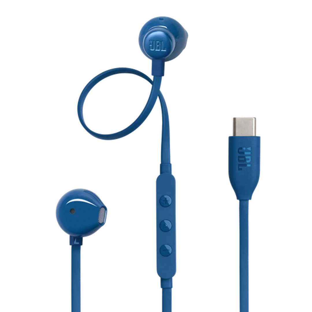 Słuchawki przewodowe douszne USB C JBL 305C niebieskie (P) - 4