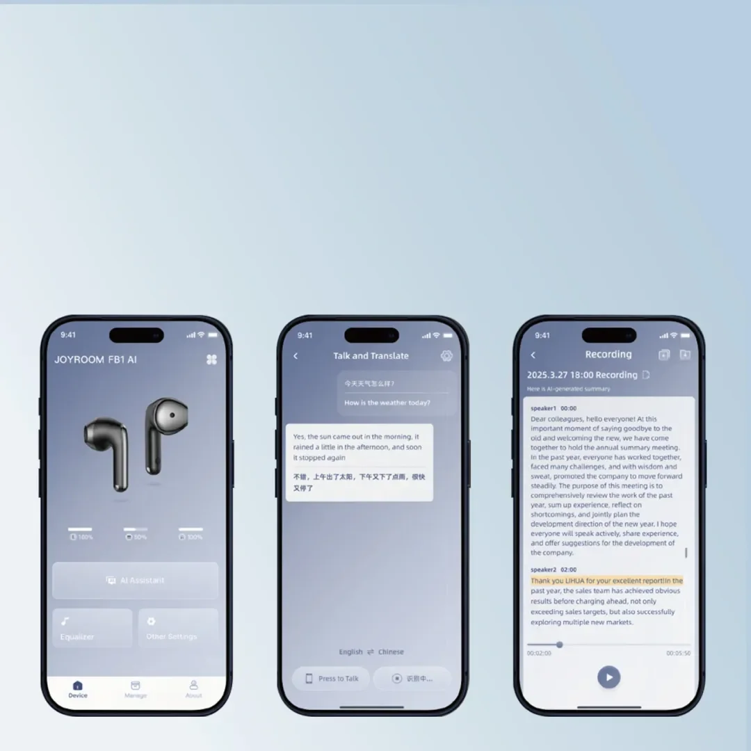 Słuchawki TWS Joyroom JR-FB1 Funpods Bluetooth 6.0 AI - białe - 29