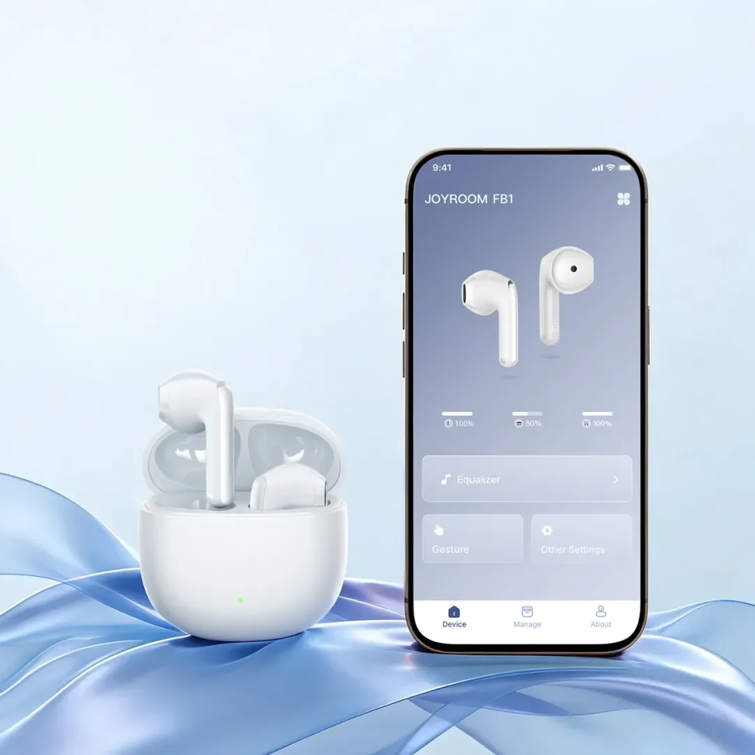 Słuchawki TWS Joyroom JR-FB1 Funpods Bluetooth 6.0 AI - białe - 30