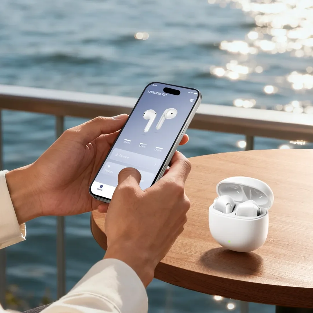 Słuchawki TWS Joyroom JR-FB1 Funpods Bluetooth 6.0 AI - białe - 33