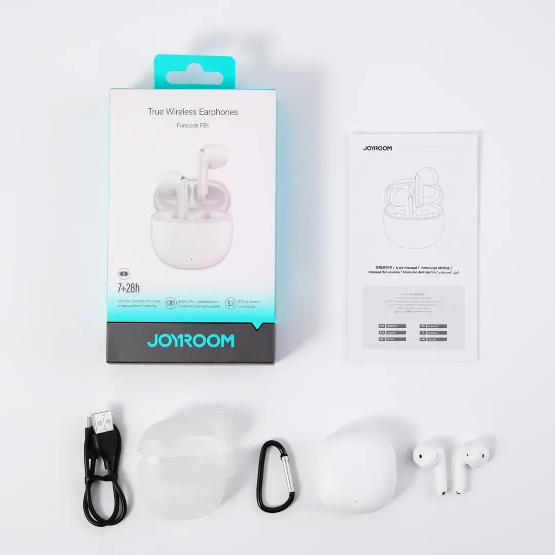 Słuchawki TWS Joyroom JR-FB1 Funpods Bluetooth 6.0 - białe - 22