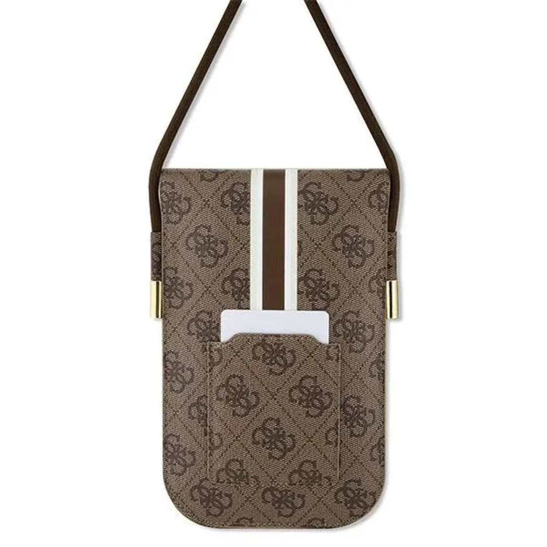 Torebka Guess 4G Stripes brązowa (L) - 4
