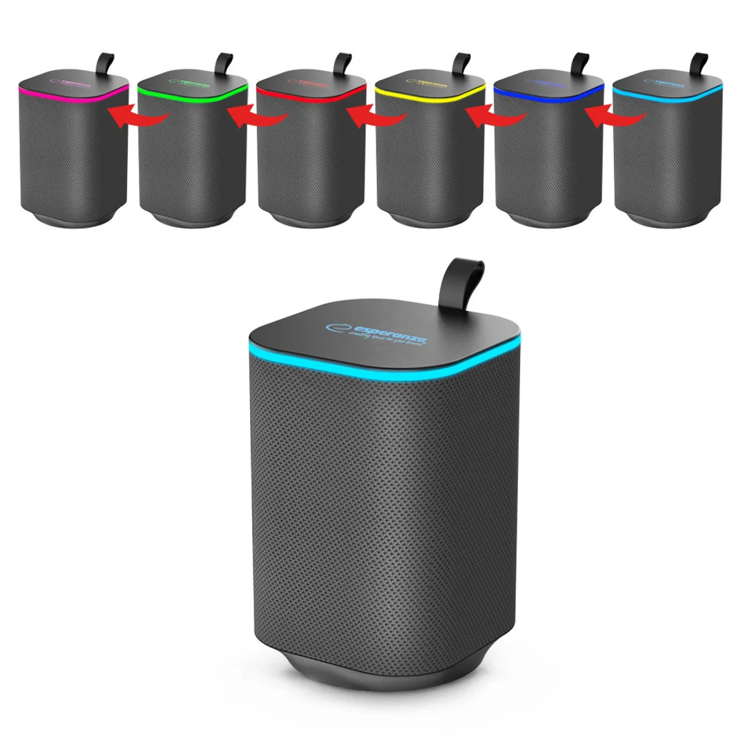 Głośnik Bluetooth Esperanza FM LED RGB Sakara - 3