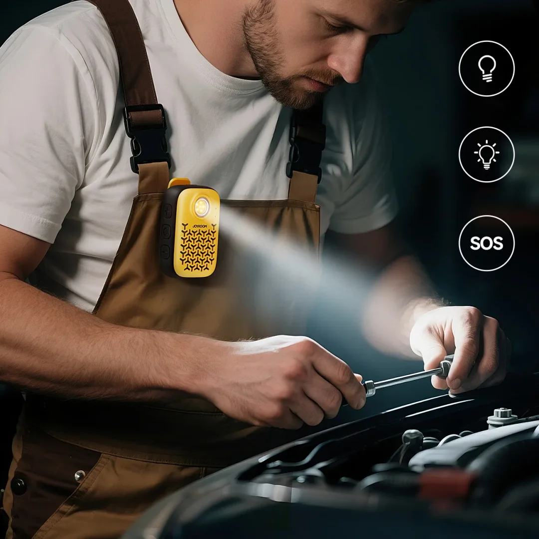 Głośnik Bluetooth Joyroom Maya JR-MS03 przenośny z wbudowaną latarką odporny - żółty - 7