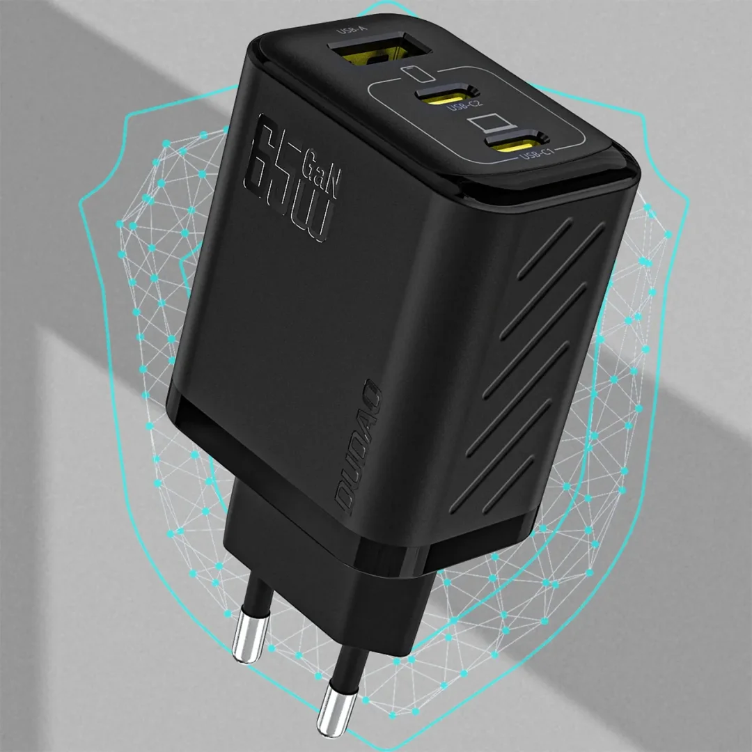 Ładowarka sieciowa Dudao A29C 65W GaN + kabel USB-C - czarna - 6