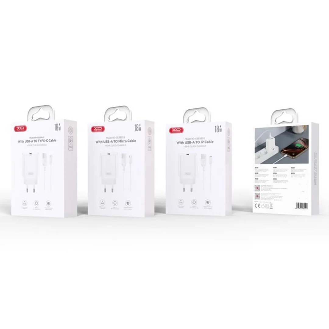 Ładowarka sieciowa XO CE33 QC 18W 1x USB biała - 3