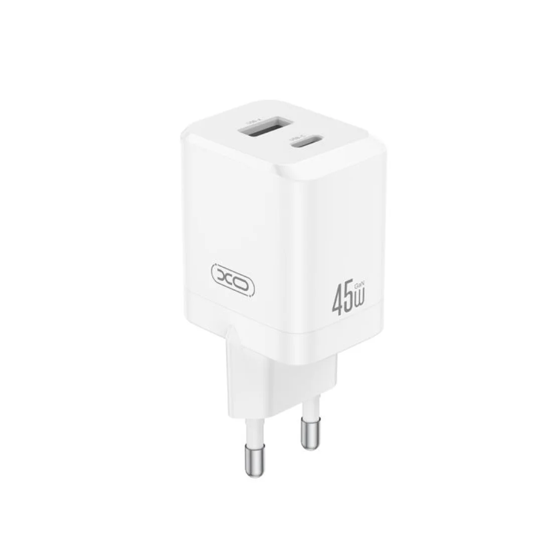 Ładowarka sieciowa XO CE36 PD 45W 1x USB-C 1x USB biała - 1
