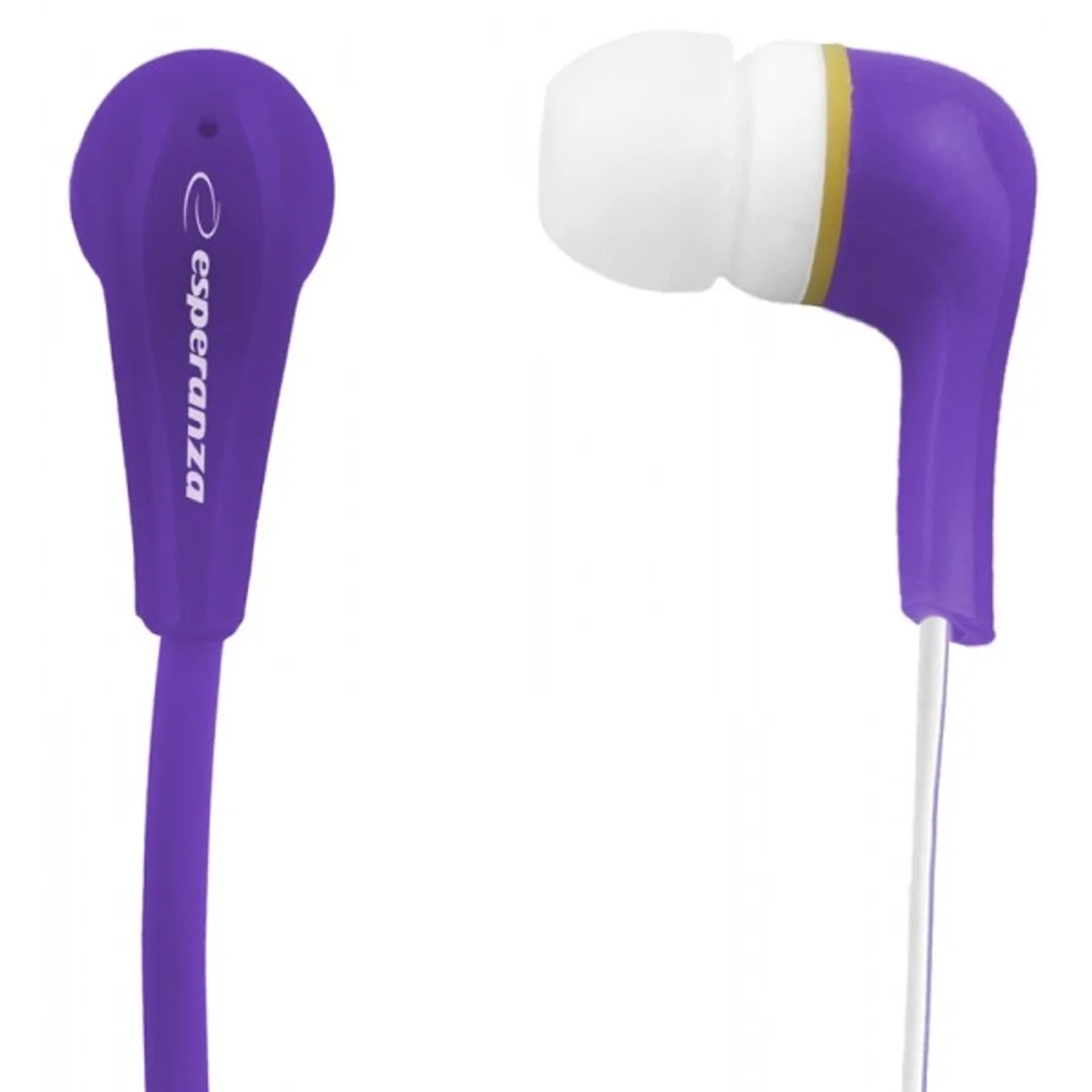 Słuchawki Douszne Esperanza Eh146v Lollipop Fioletowe - 2