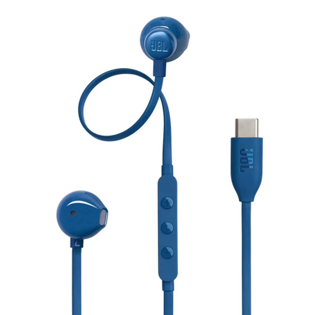 Słuchawki przewodowe douszne USB C JBL 305C niebieskie (P) - 1