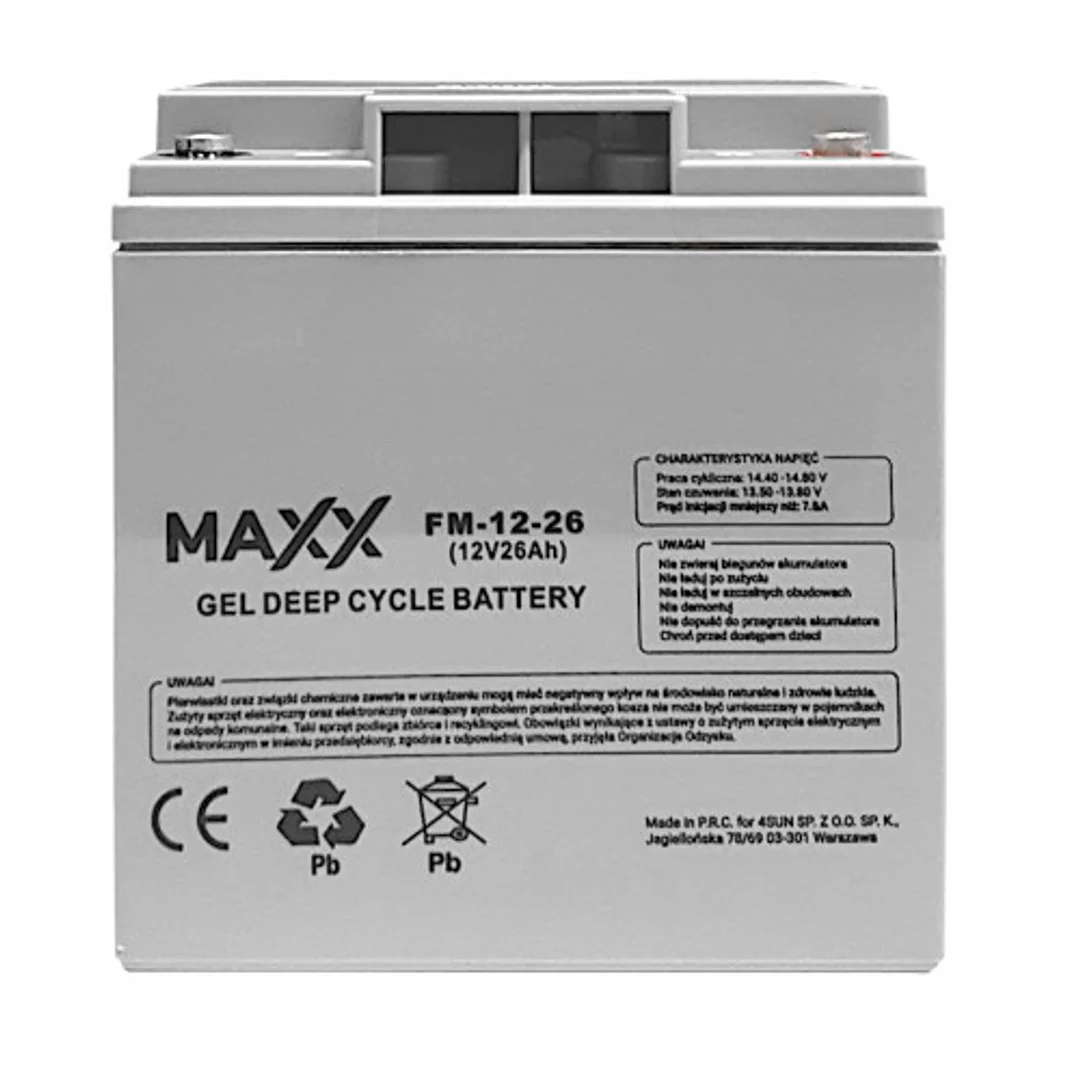 Akumulator żelowy Maxx 26Ah 12V