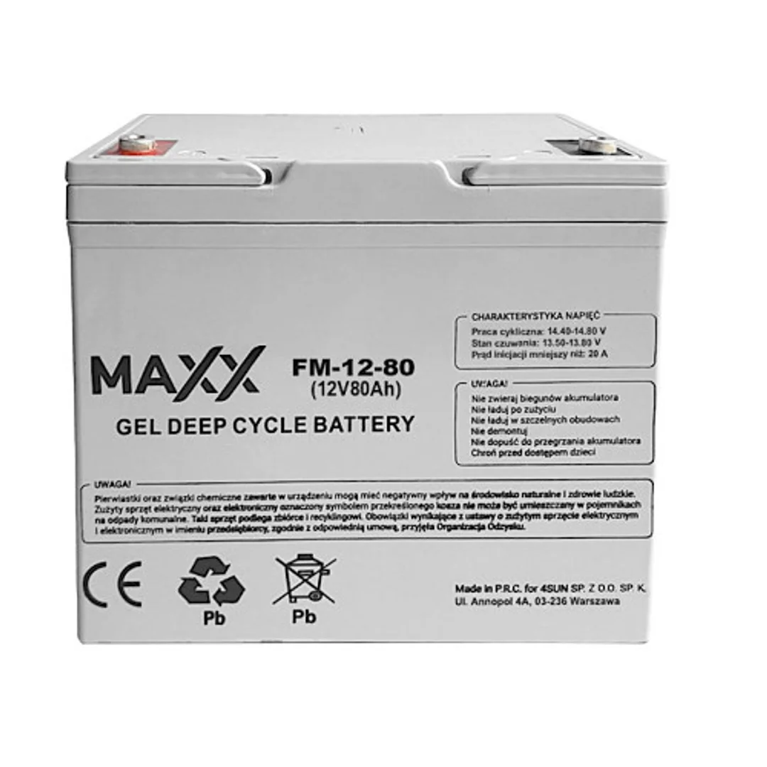 Akumulator żelowy Maxx 80Ah 12V