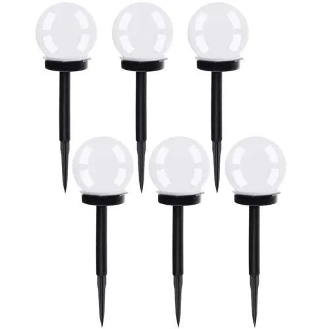 Lampy solarne ogrodowe kula LED zimna IP44