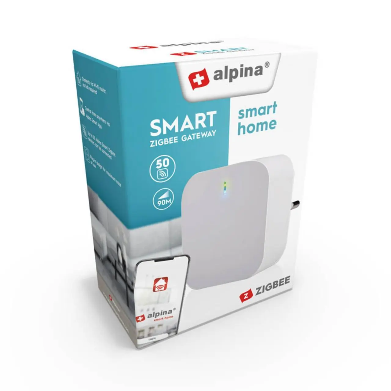 ND38_8711252265476 Alpina - Bramka hub Zigbee do połączenia urządzeń w tym standardzie