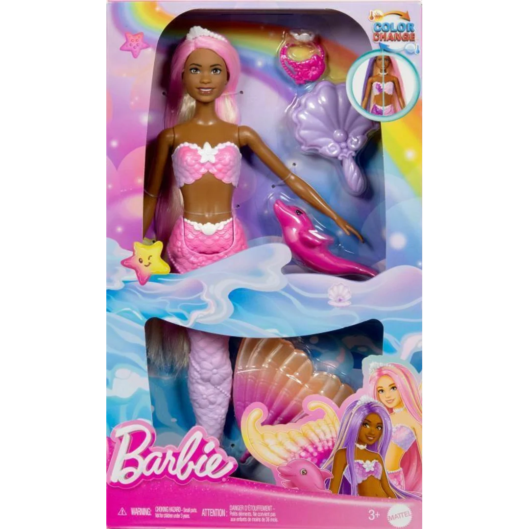 Barbie Lalka Brooklyn Syrenka Zmiana koloru MATTEL