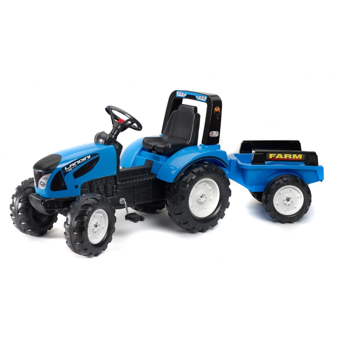 FALK Traktor Landini na pedały z przyczepą Niebieski od