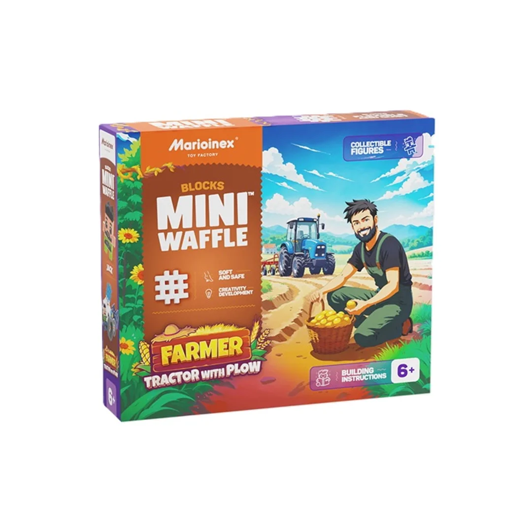 Klocki waffle Farmer traktor pług