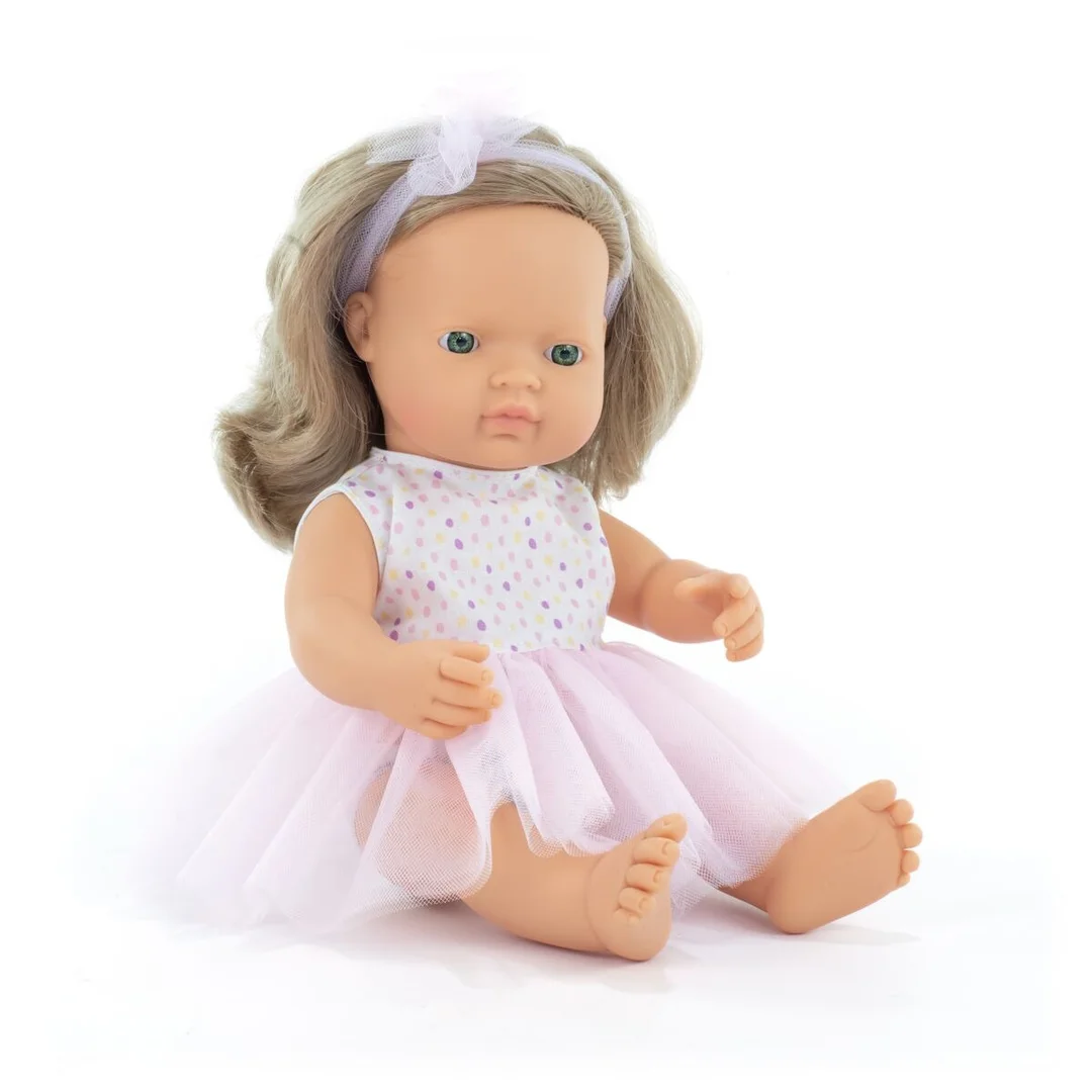 Lalka Miniland 38 cm My Friends & Me — ciemny blond