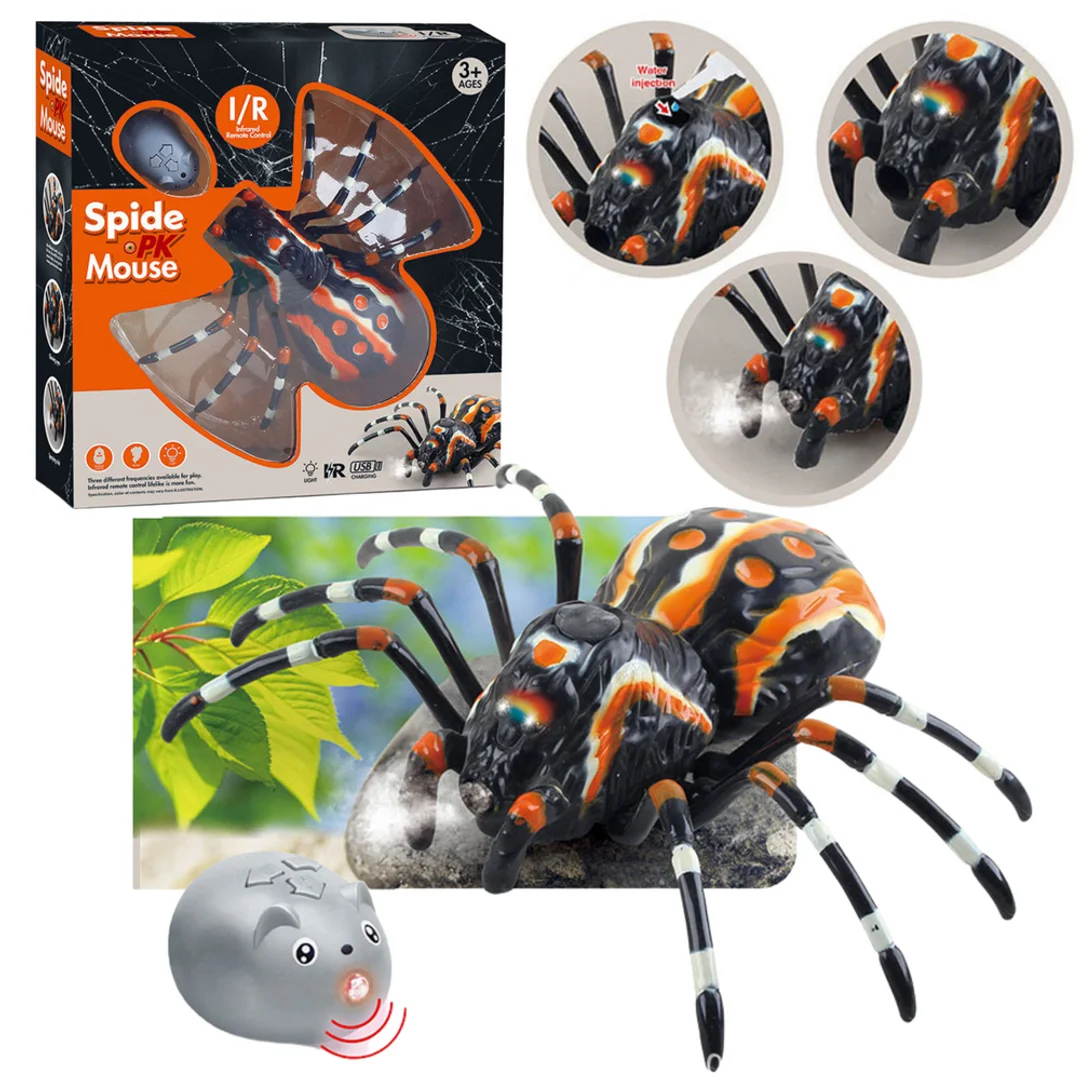 Zdalnie Sterowany Pająk Tarantula Podczerwień Czarny C
