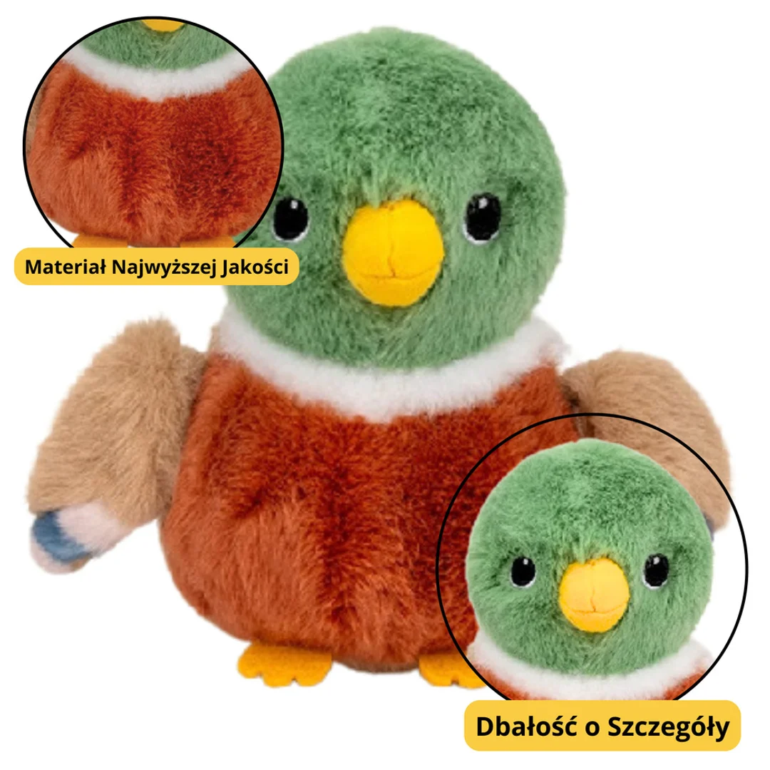 ND24_21921 Pluszowa Maskotka Przytulanka Ptak Pluszowy Mała Kaczka 12cm 5905991042761