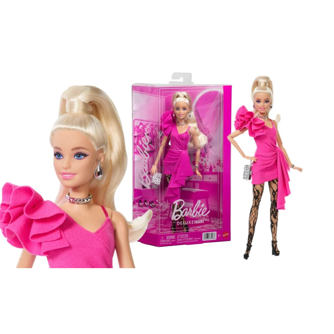 Barbie Deluxe Style Róż i Czerń — modowa lalka z akcesoriami
