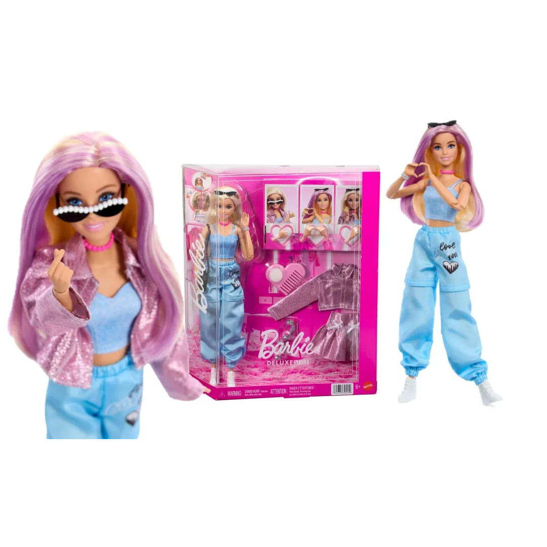 Barbie Deluxe Style — lalka z ubrankami i akcesoriami