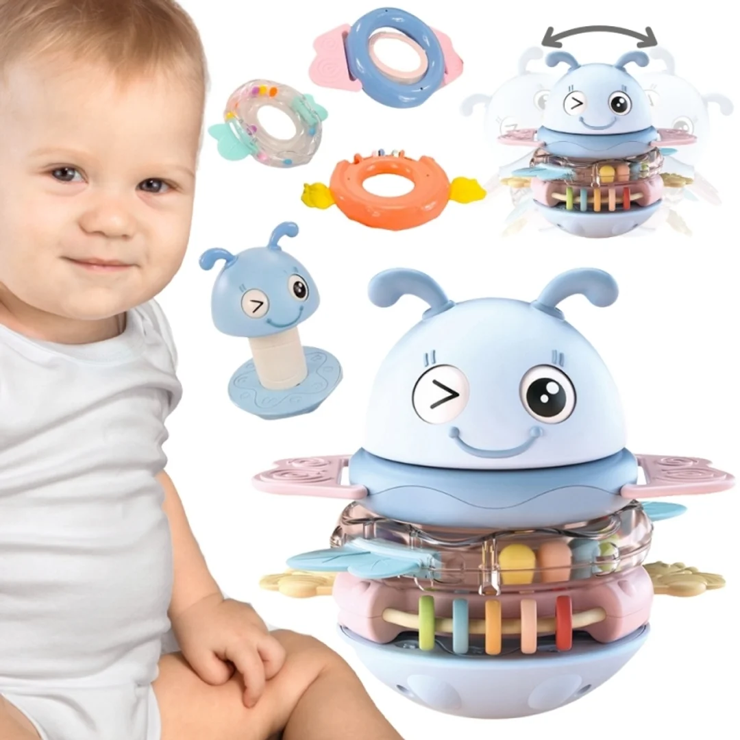 WOOPIE Baby Wańka Wstańka Zabawka Sensoryczna Grzechotka Gryzak