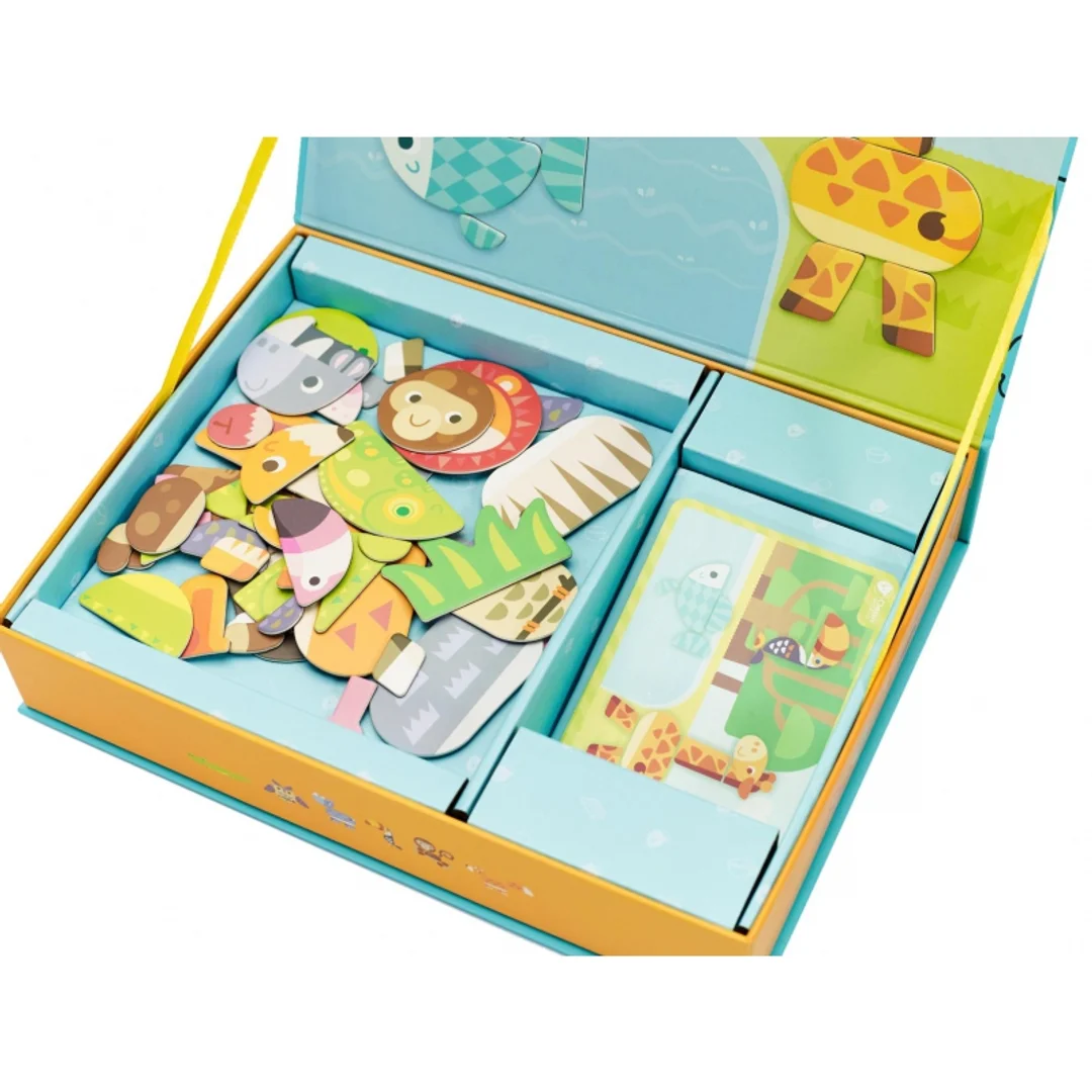 CLASSIC WORLD Układanka Magnetyczna Zwierzęta Tablica Klocki Puzzle Pamięć