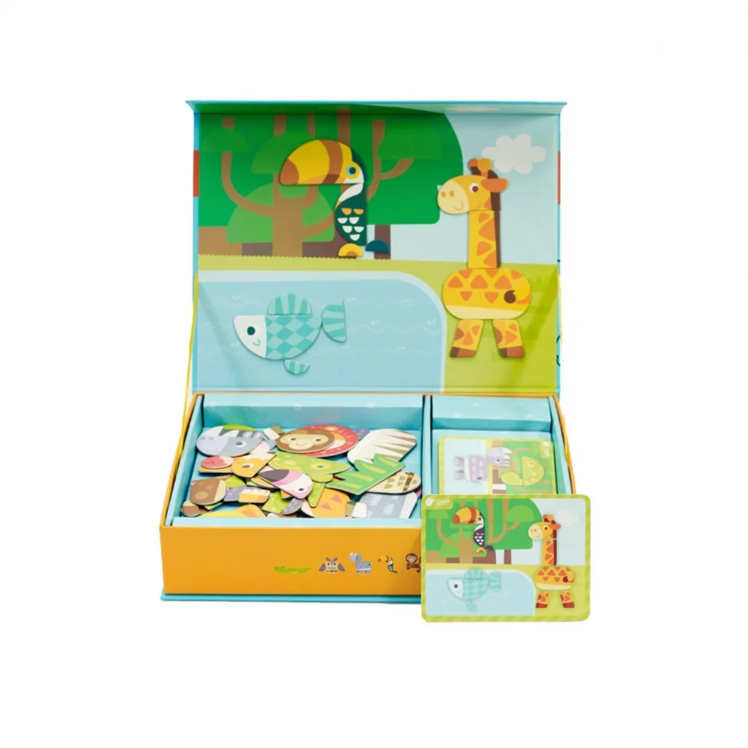 CLASSIC WORLD Układanka Magnetyczna Zwierzęta Tablica Klocki Puzzle Pamięć