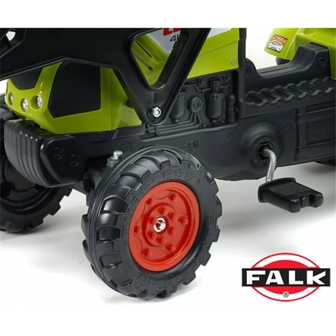 Falk Traktor Claas z Przyczepą i Łyżką na pedały
