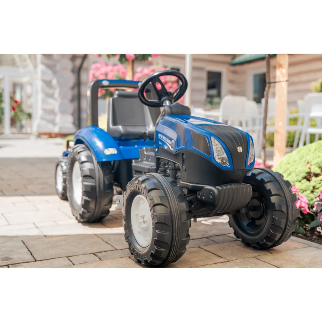 FALK Traktor na Pedały New Holland Duży z Przyczepką od